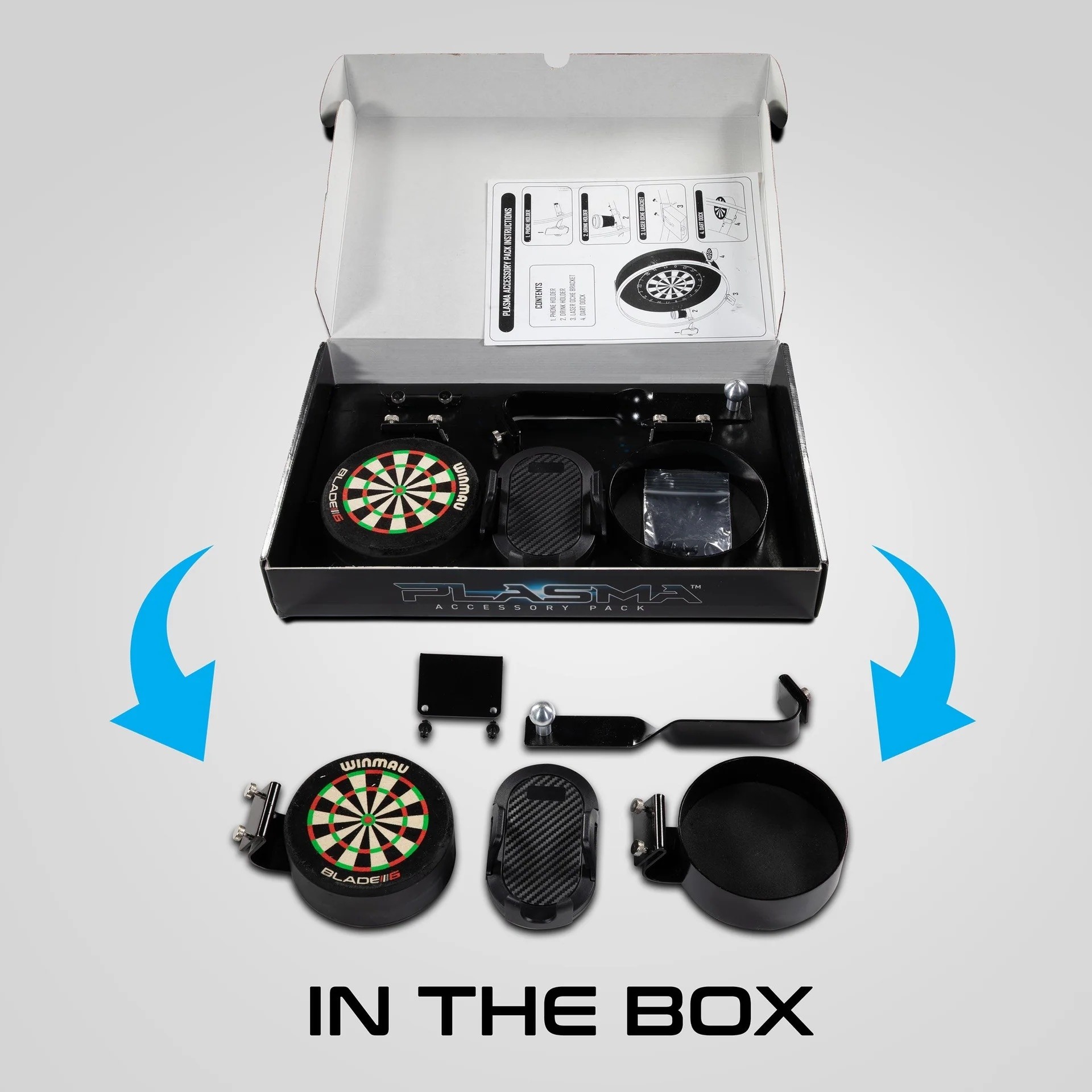 Smiginio taikinio apšvietimo sistemos Winmau plasma aksesuarų rinkinys 