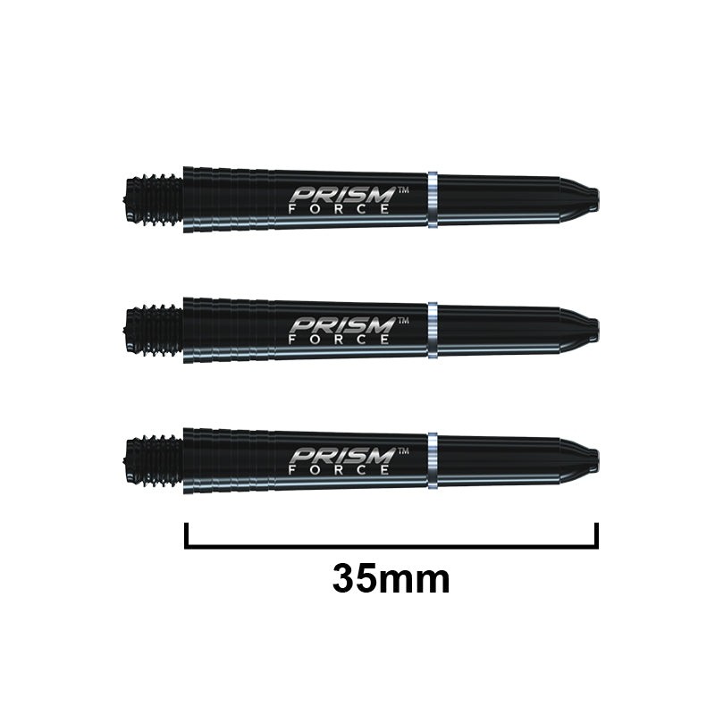 Smiginio strėlyčių koteliai Winmau Prism Force, juodi, trumpi (Short)