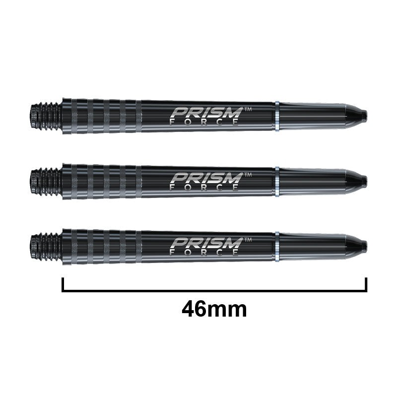 Smiginio strėlyčių koteliai Winmau Prism Force, juodi, vidutinio ilgio (Medium)