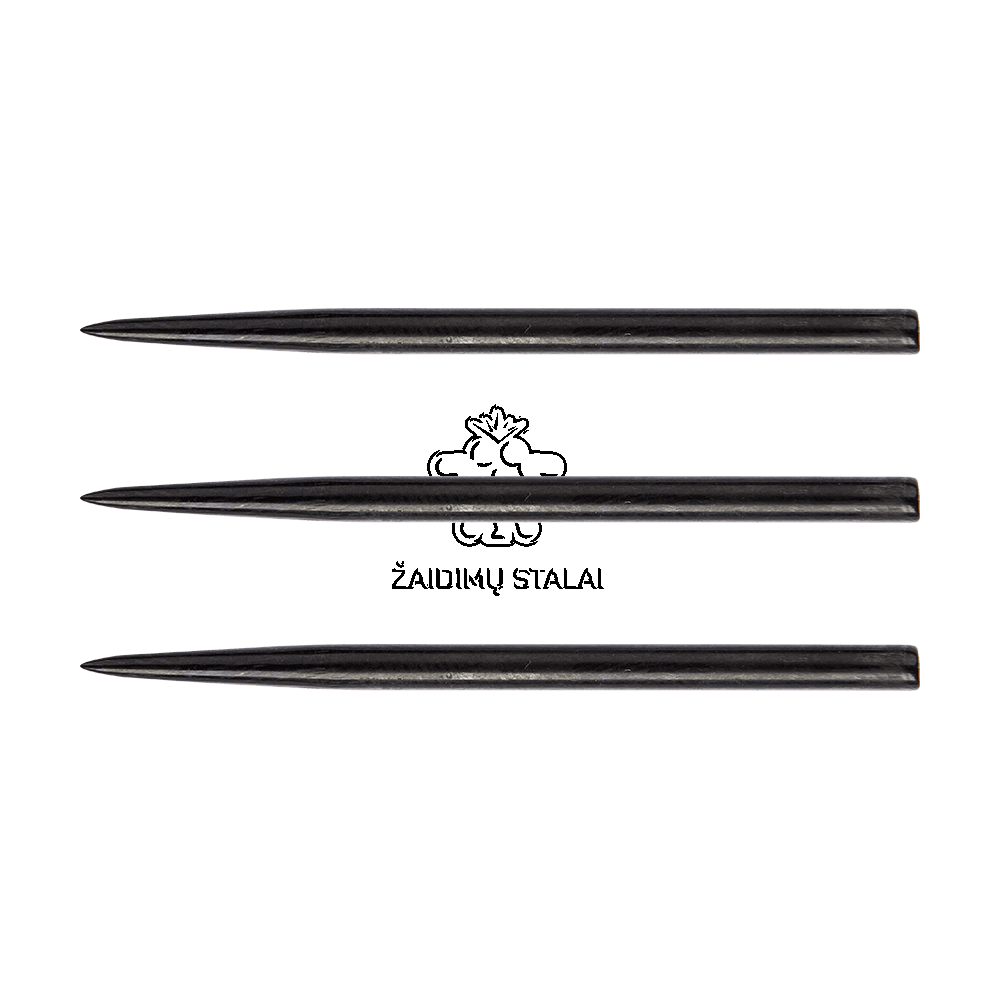 Plieniniai smiginio strėlyčių antgaliai Winmau Extra Long, 41 mm, juodi