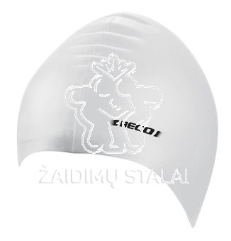 Vaikiška plaukimo kepurė BECO, silikoninė, balta