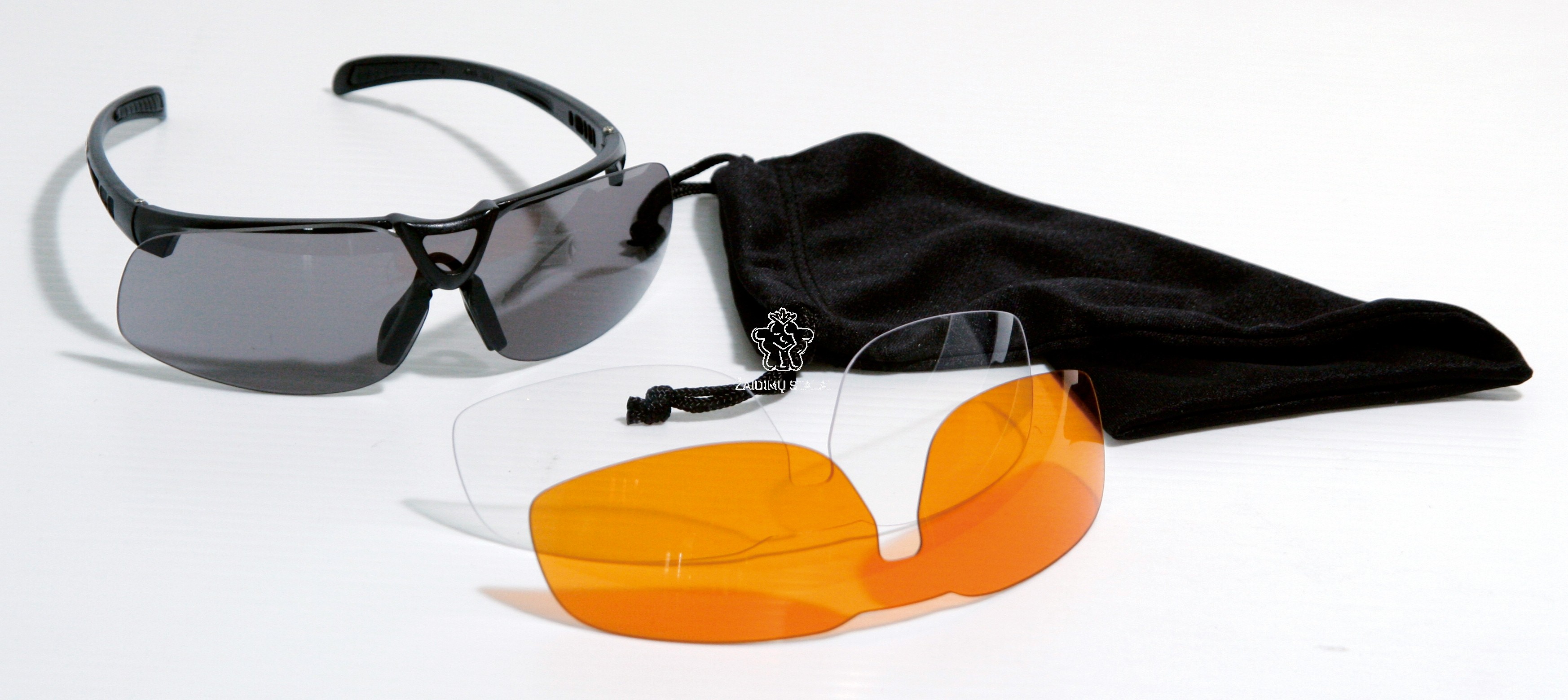 Sportavimo akiniai PRO su 3 stiklų poromis