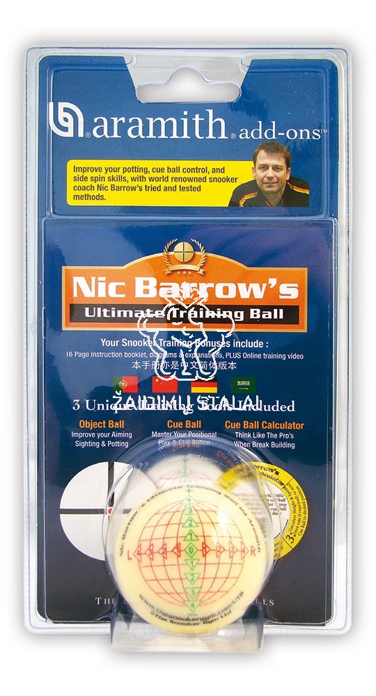 Treniruočių rutulys Nick Barrow Aramith Ultimate, snukerio 52.4mm