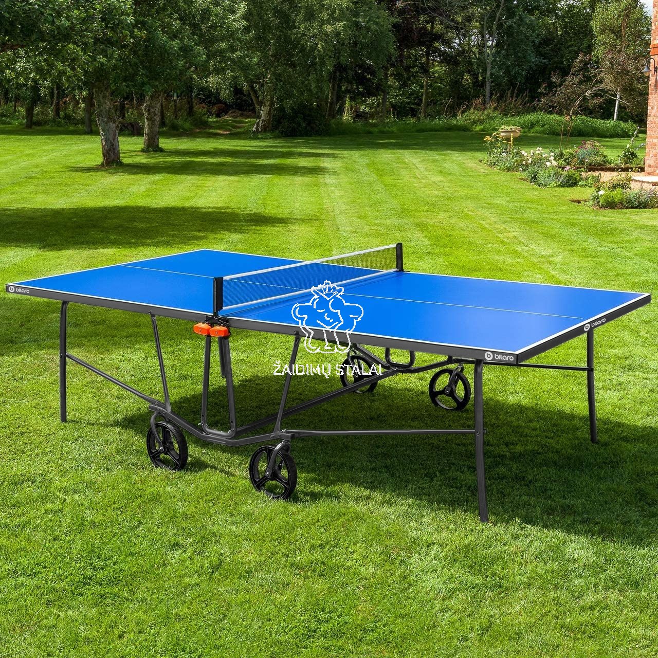 Stalo teniso stalas Bilaro Sunny Outdoor, mėlynas, 4mm aliuminio plokštė, lauko