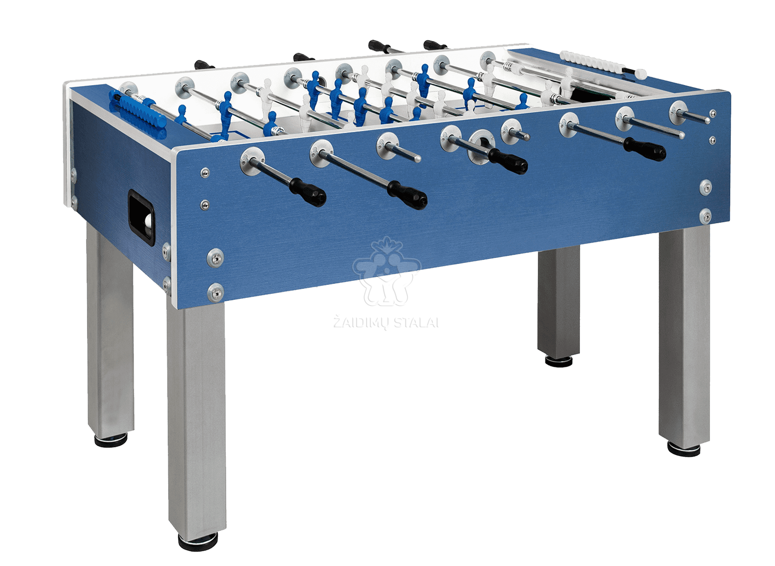 Futbolo stalas Garlando G-500 Weatherproof, vientisi strypai, mėlynas
