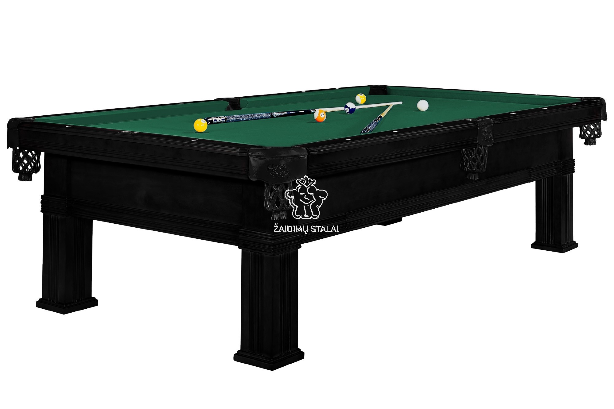 Pulo stalas Bern 8, juodos spalvos