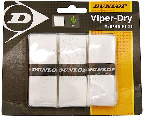 Lauko teniso raketės apvijos (gripsai) DUNLOP, 3vnt.