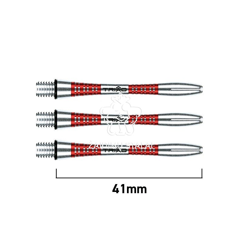 Smiginio strėlyčių koteliai Winmau Triad Aluminium Shafts intermediate, raudoni