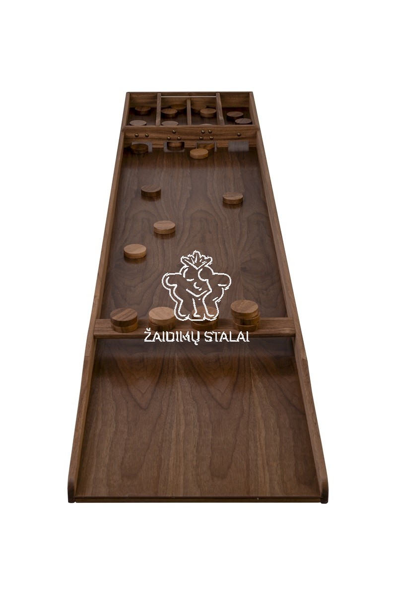 Stalo žaidimas Shuffleboard Engelhart, riešutmedis, 200 x 40.8 x 7.5