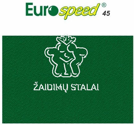 Biliardo audinys Eurospeed, 165cm pločio, ryškiai žalia spalva