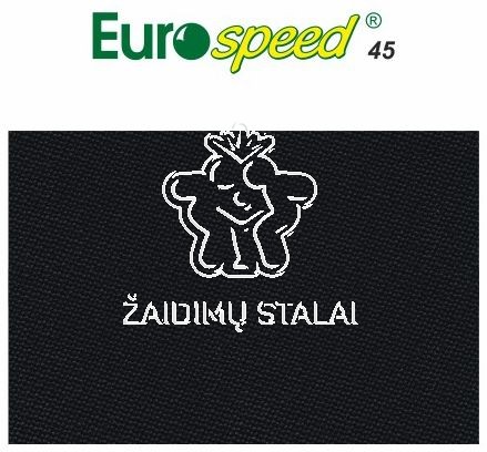 Biliardo audinys Eurospeed, 165cm pločio, juoda spalva
