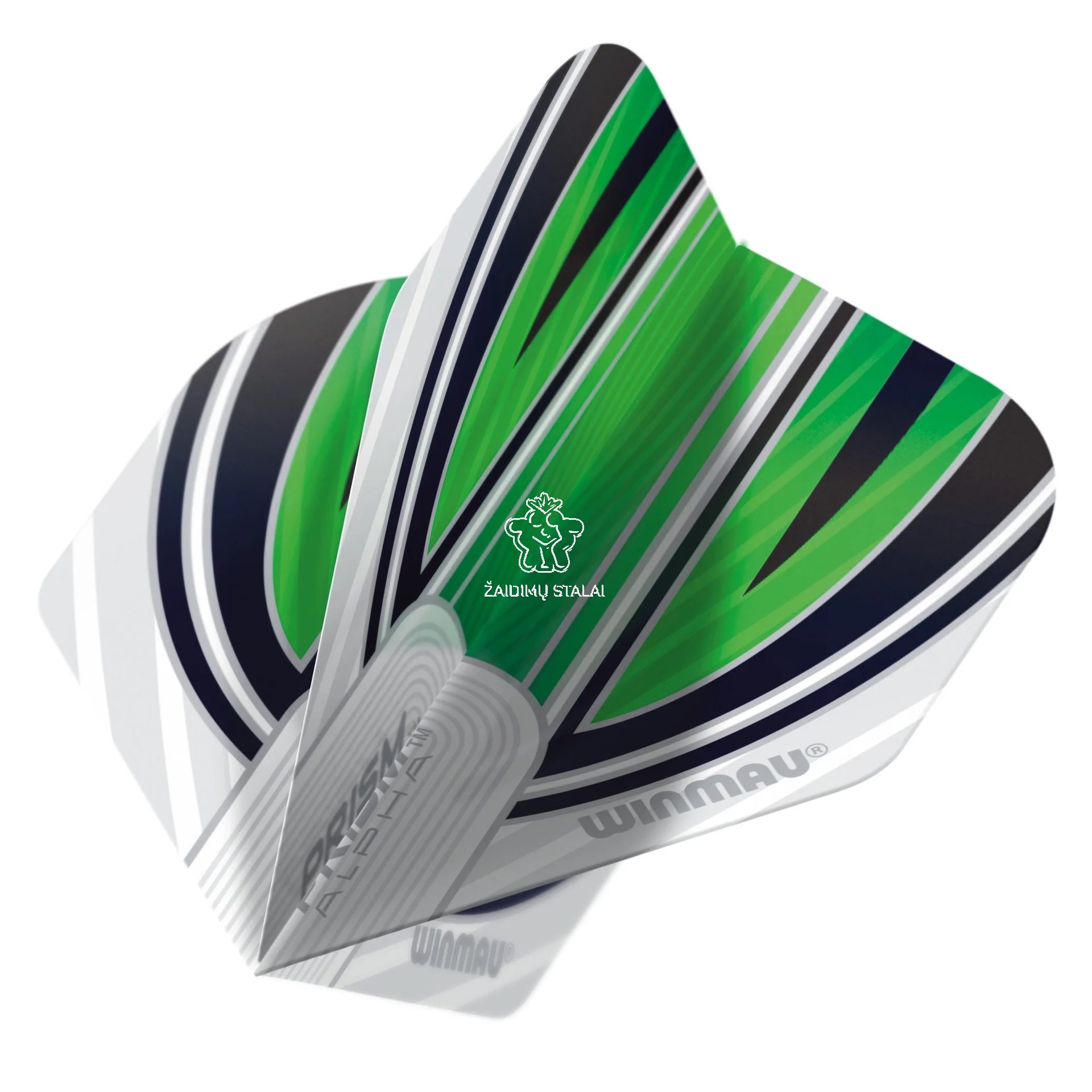 Smiginio strėlyčių sparneliai Winmau Prism Alpha White / Black / Green