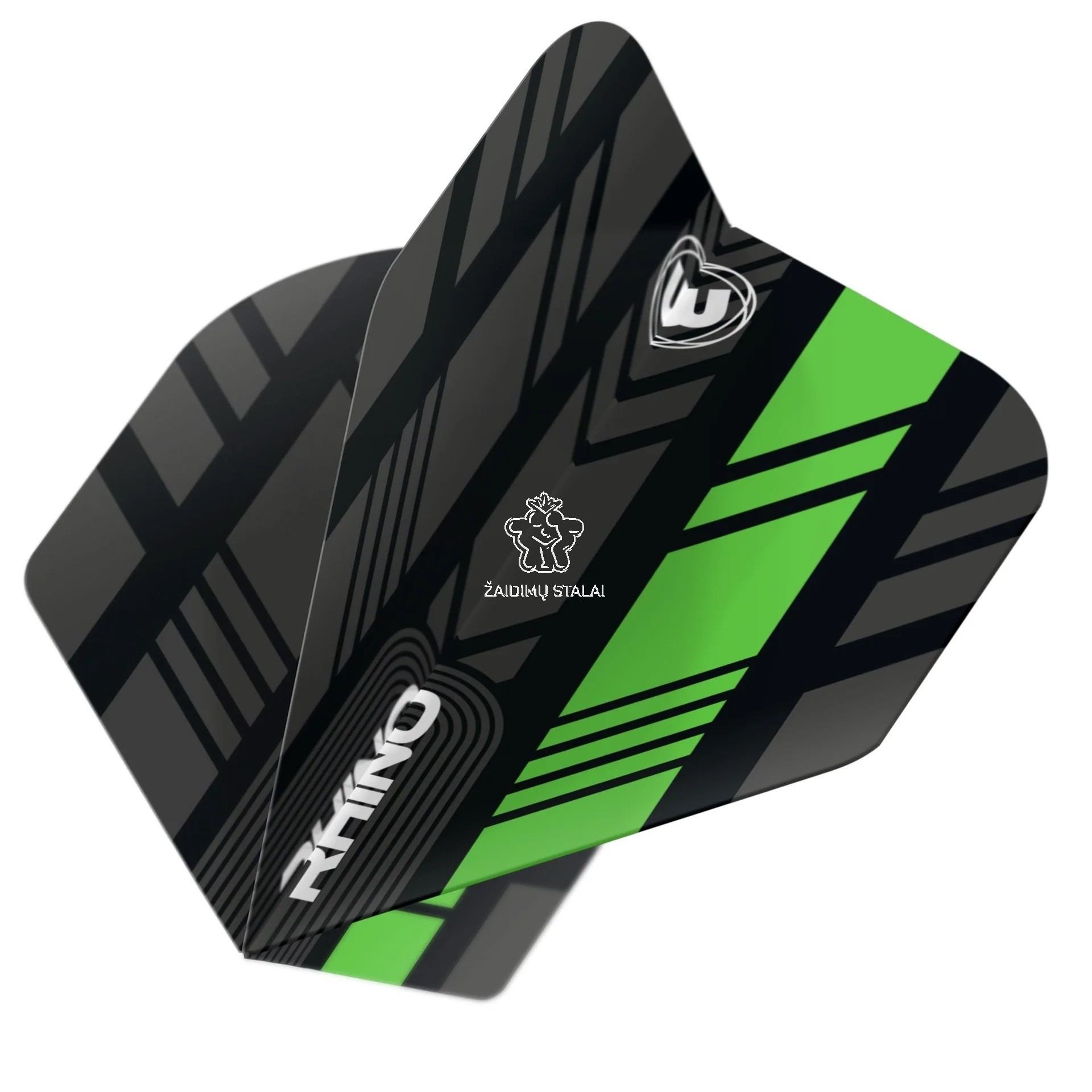Smiginio strėlyčių sparneliai Winmau Rhino Black and Green