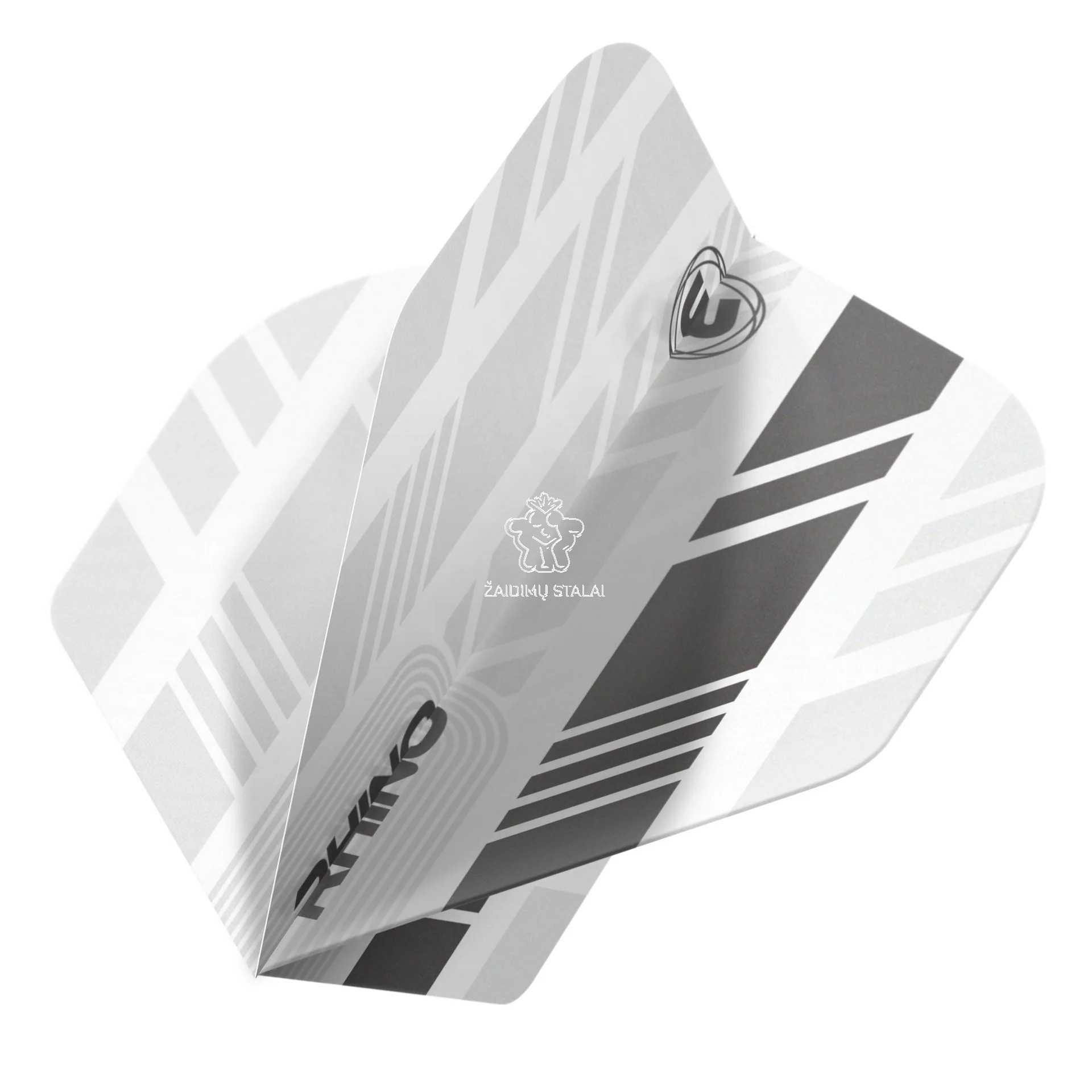 Smiginio strėlyčių sparneliai Winmau Rhino White and Grey Flights