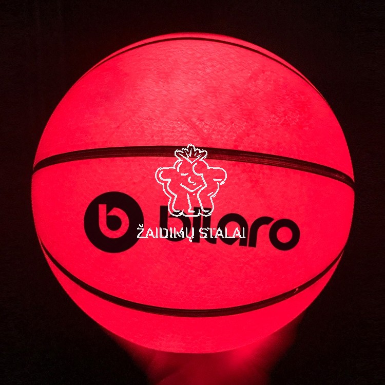 Šviečiantis krepšinio kamuolys Bilaro Foton LED, 7 dydis