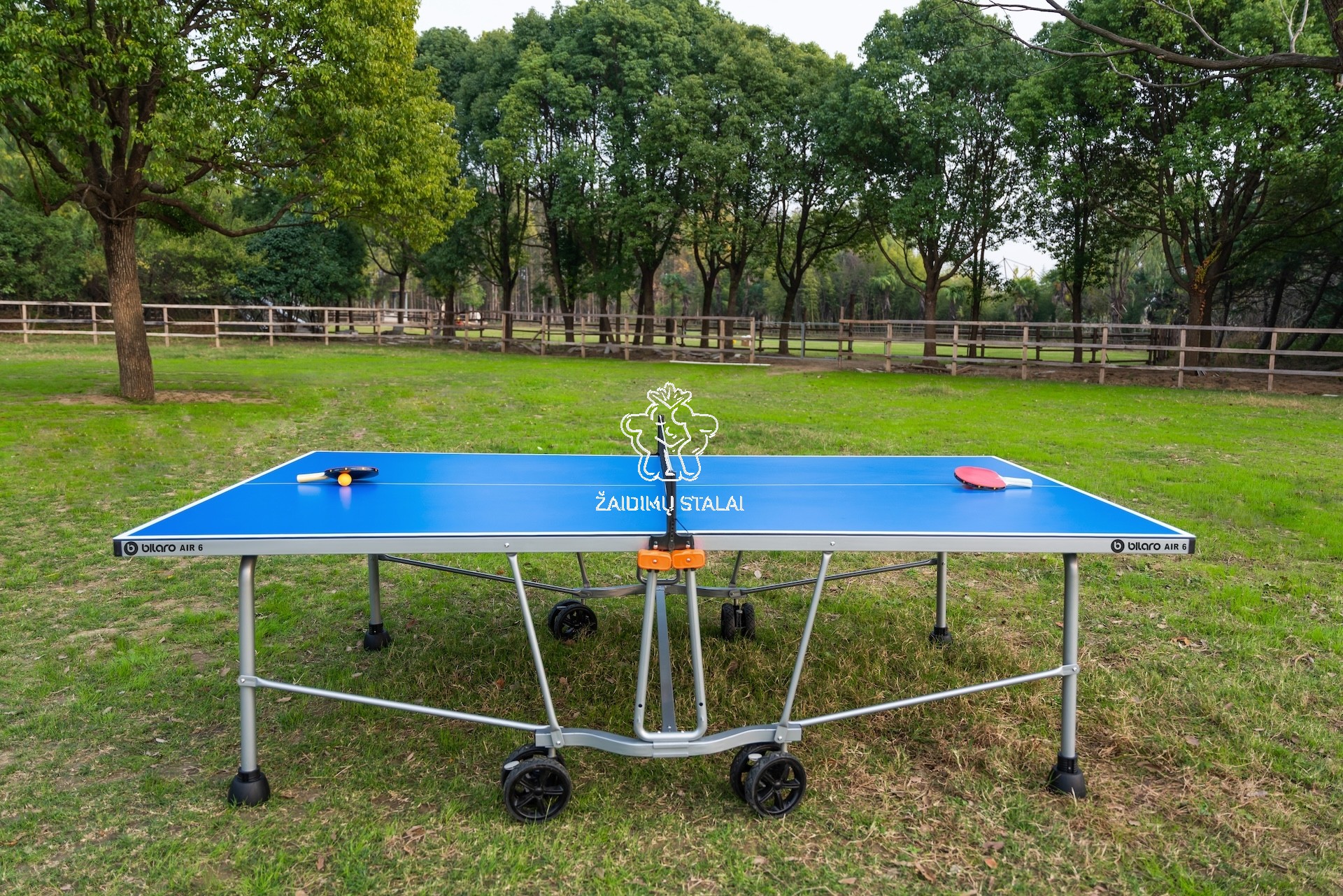 Stalo teniso stalas Bilaro Air 6, mėlynas, 6mm HPL plokštė, lauko