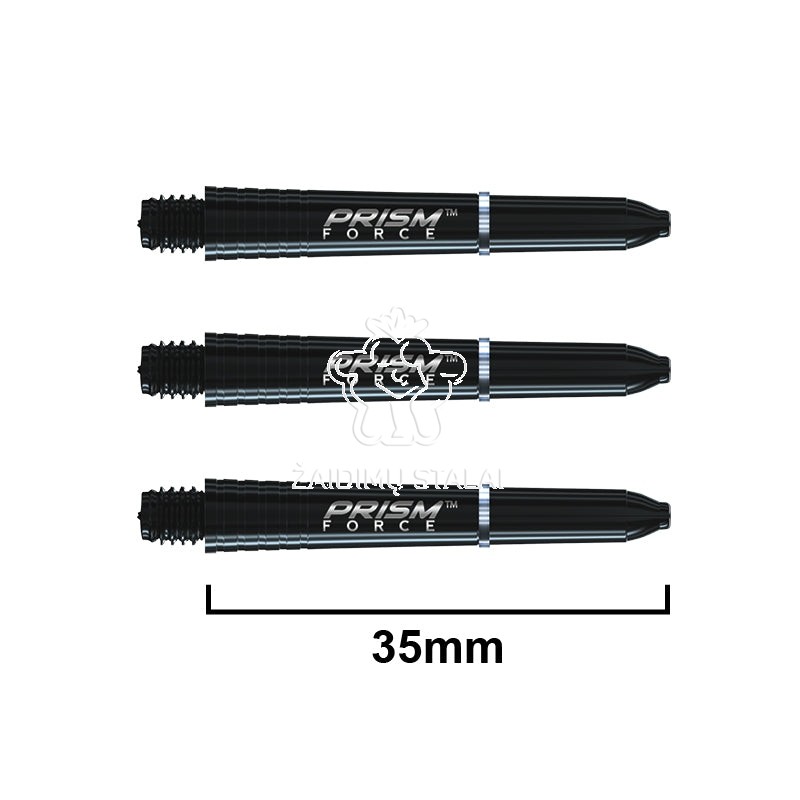 Smiginio strėlyčių koteliai Winmau Prism Force, juodi, trumpi (Short)
