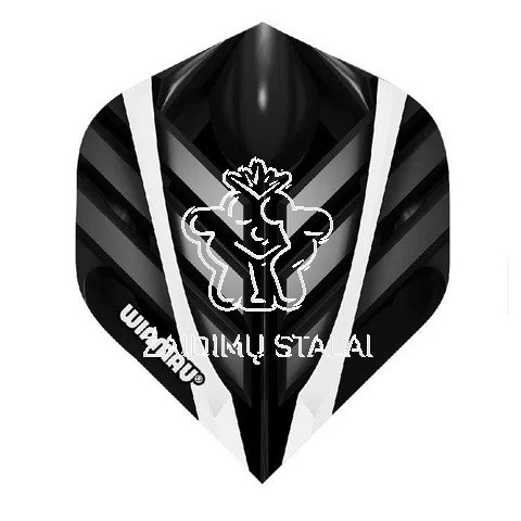 Smiginio strėlyčių sparneliai Winmau Mega Standard Black / White / Grey